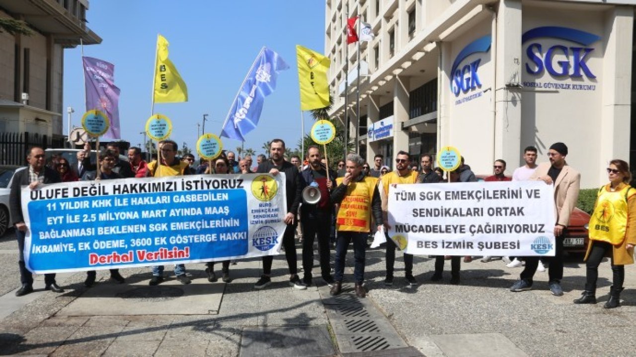 Büro çalışanları SGK'de eylem yaptı: Ulufe değil hakkımızı istiyoruz