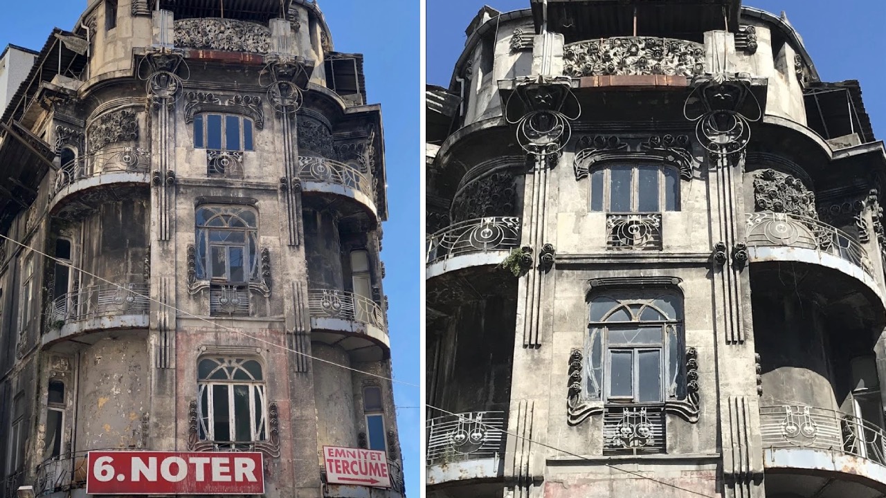 Sirkeci'de bulunan 119 yıllık Vlora Han harabeye döndü