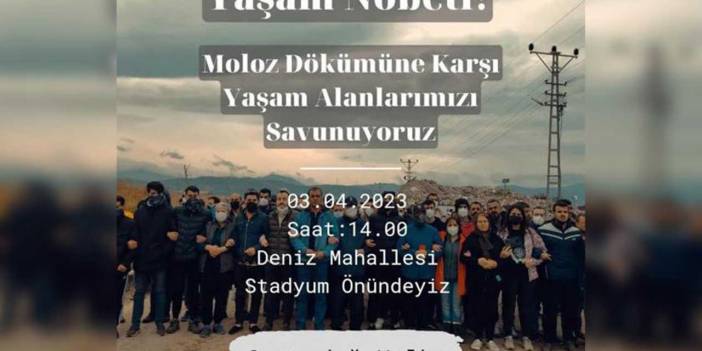 Hatay Ekoloji Platformu'ndan moloz dökümüne karşı yaşam nöbeti çağrısı