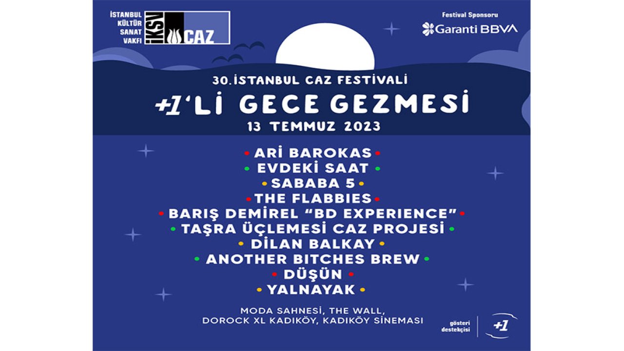 30. İstanbul Caz Festivali gelenekselleşen ' +1’li Gece Gezmesi' etkinliğiyle Kadıköy'de