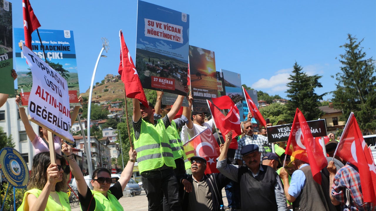 Tokat Valiliği önünde köylülerden 'maden' protestosu: 'Topraklarımızı talan edecekler'