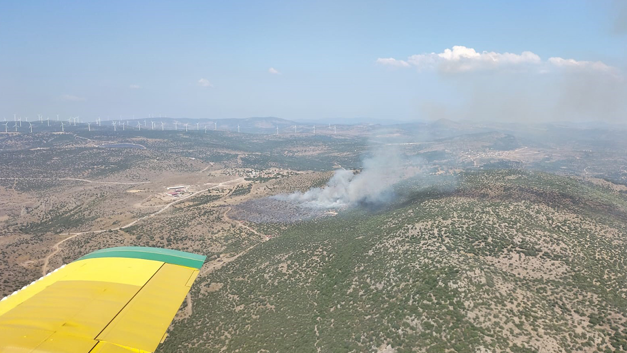 İzmir'de makilik alandaki yangın kontrol altına alındı