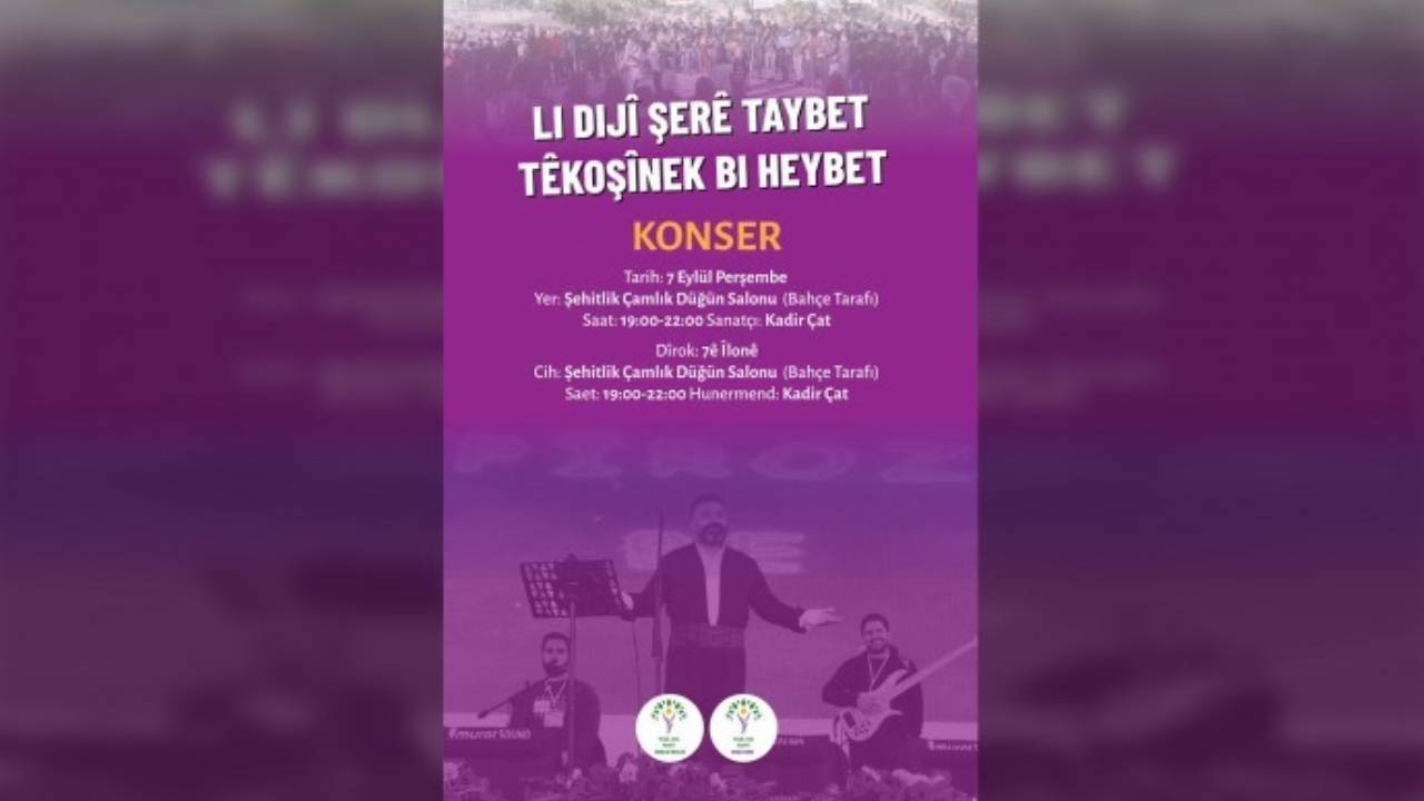 Urfa’da 'özel savaş politikaları'na karşı konser verilecek