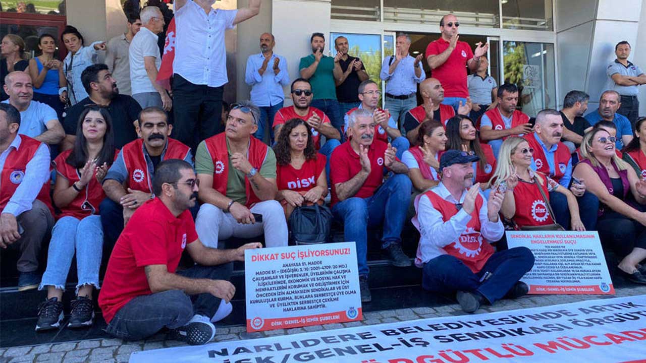 Narlıdere Belediyesi’nde sendika değiştirdiği için atılan beş işçi, işe geri alındı