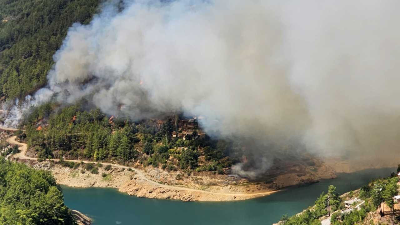 Alanya'da orman yangını: 13 ev boşaltıldı