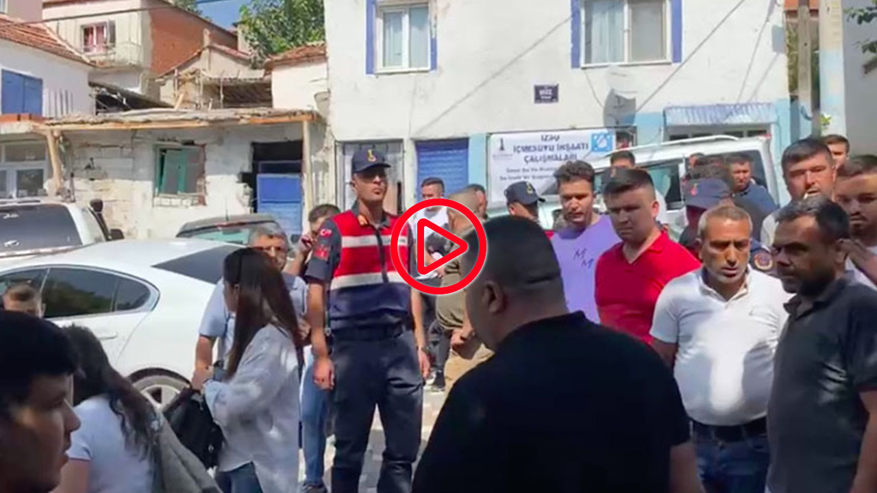 İzmir'de köylülerde kalker ocağına tepki: Şirket yetkililerini protesto ettiler