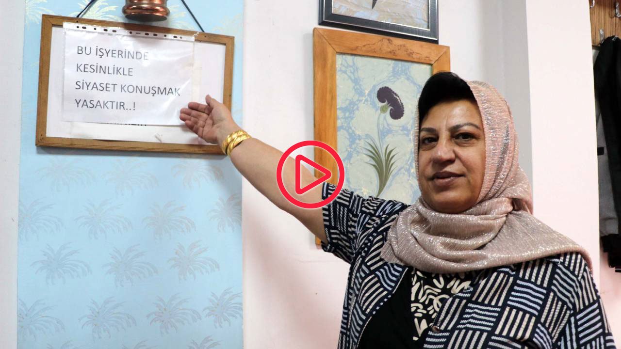 Kayseri'de çay ocağı açan kadın siyaset konuşmayı yasakladı