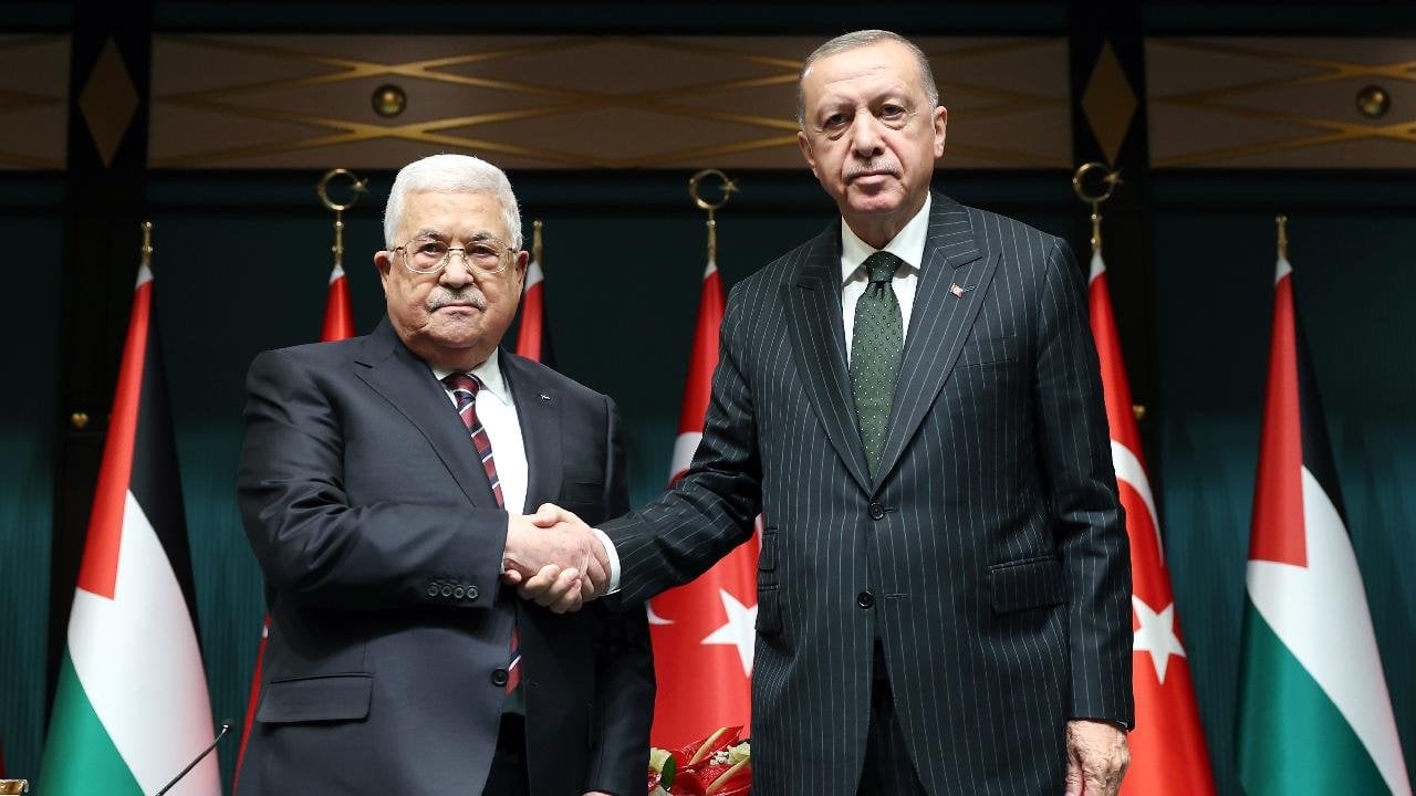 Erdoğan, Filistin Devlet Başkanı Mahmud Abbas ile görüştü