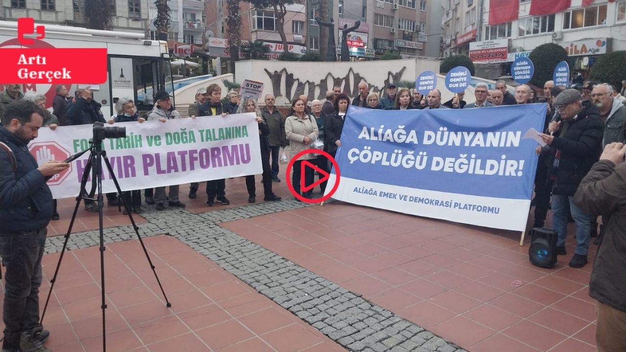 İzmir'de asbestli gemi protestosu: Aliağa dünyanın çöplüğü değil