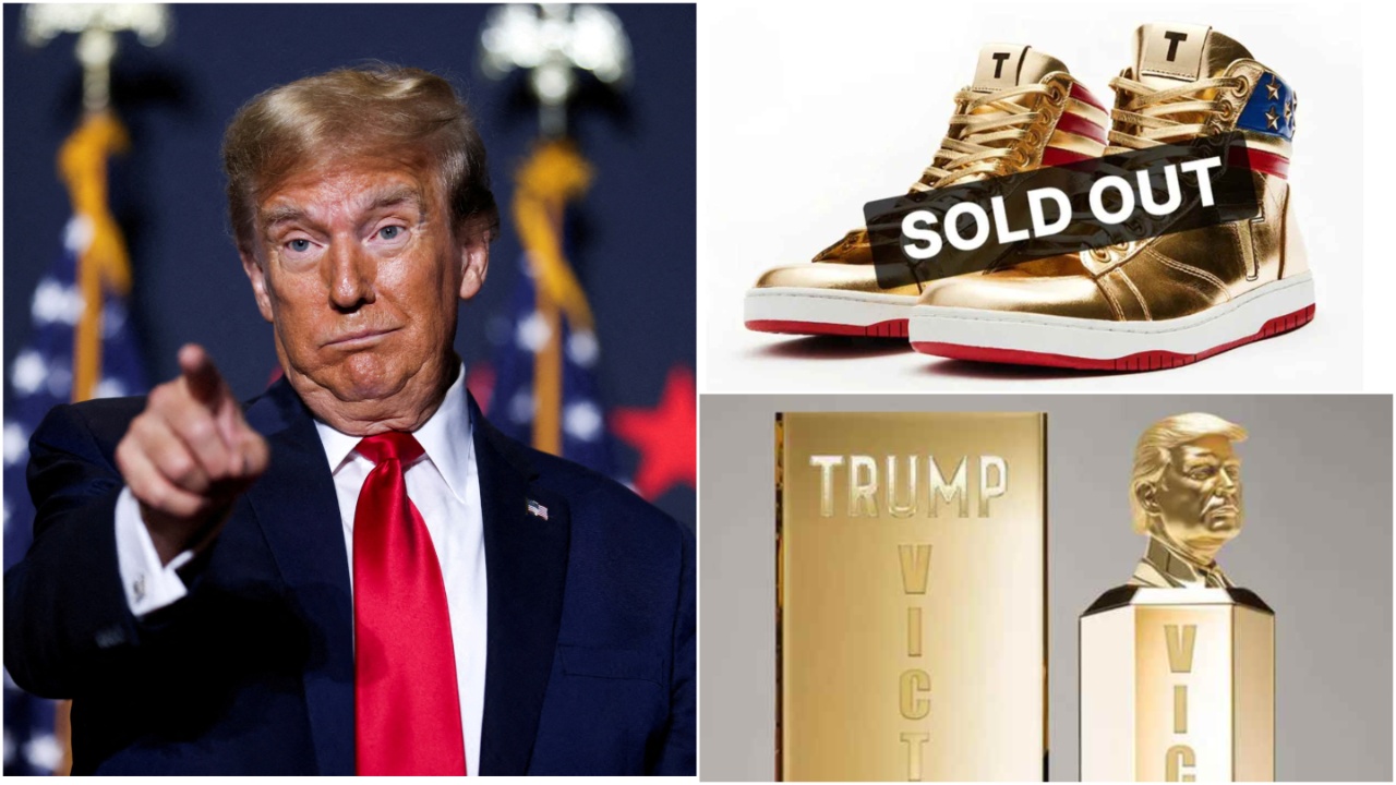 350 milyon dolarlık cezadan bir gün sonra: Trump'tan altın yaldızlı spor ayakkabı markası ile propaganda