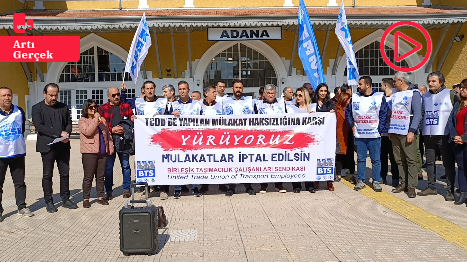 Demiryolu çalışanları mülakatın kaldırılması için Ankara'ya yürüyor