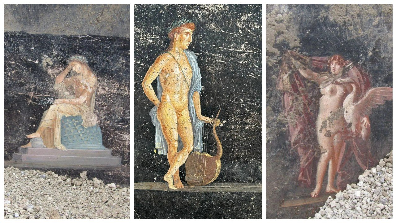 Pompeii'deki kazılarda yeni freskler bulundu: Arkeologlar 'kara oda'yı anlattı