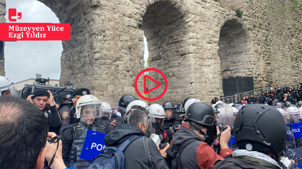 Saraçhane'de toplanan kitle 1 Mayıs için Taksim'e yürüyüşe geçti: Polis cop ve gazla müdahale ediyor