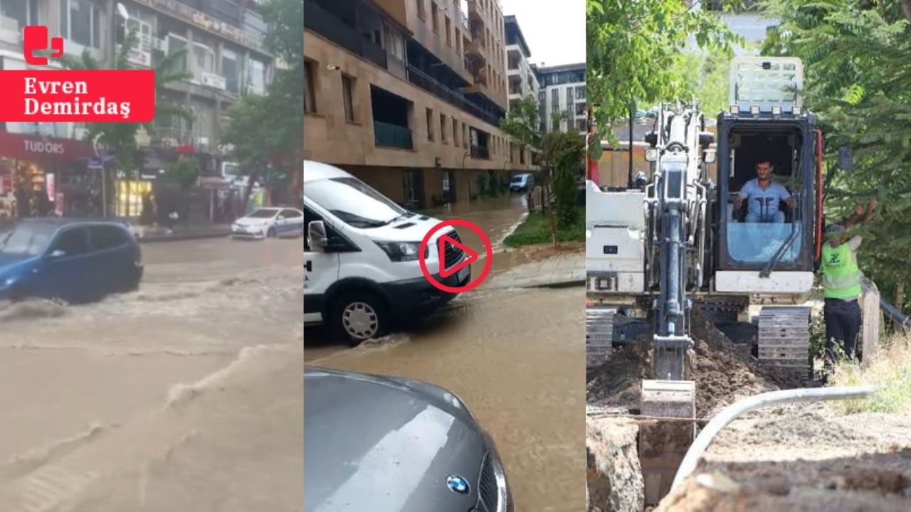 AKP’li belediyenin milyonluk altyapı çalışması sel  ve taşkını engelleyemedi