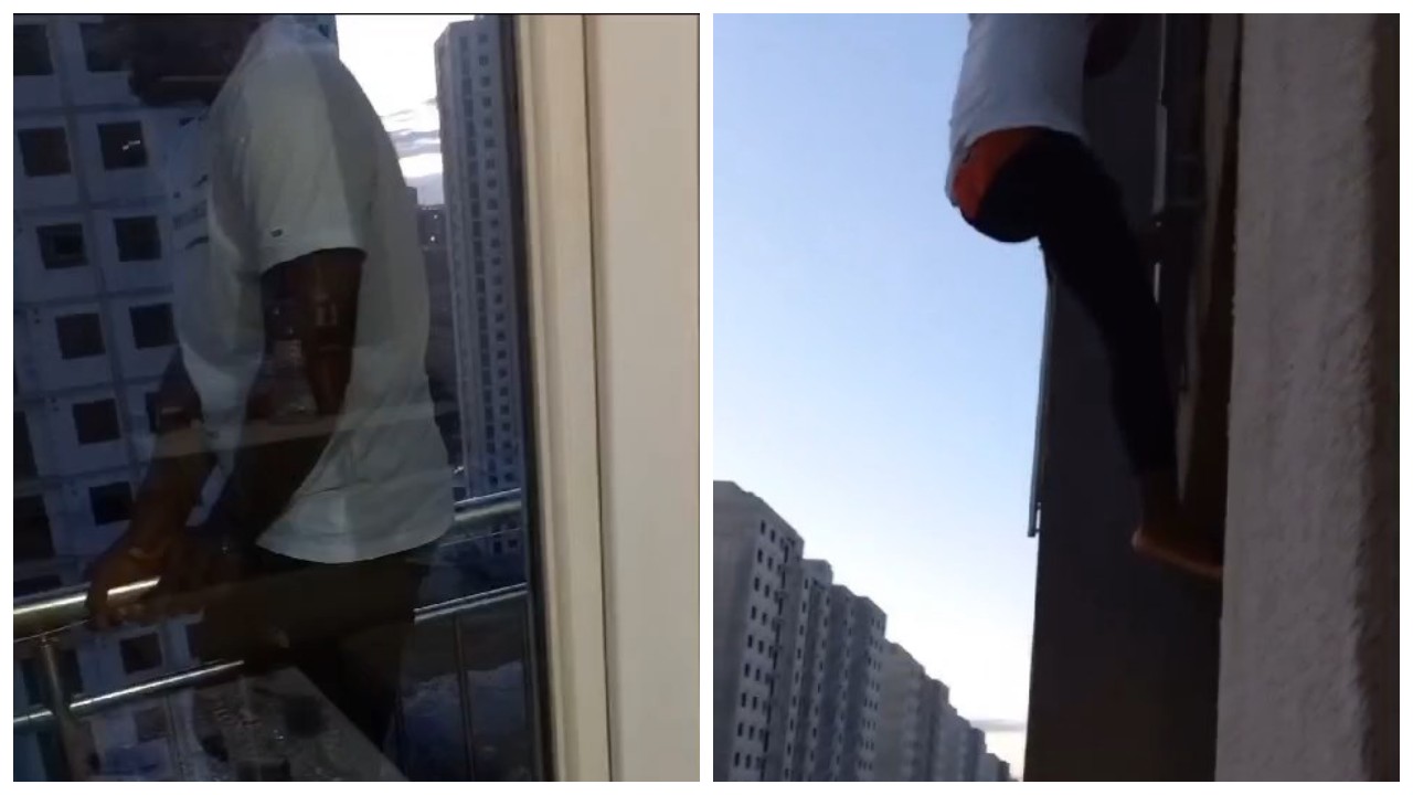 Esenyurt'ta bir kişi polisten kaçmak için balkondan balkona atladı