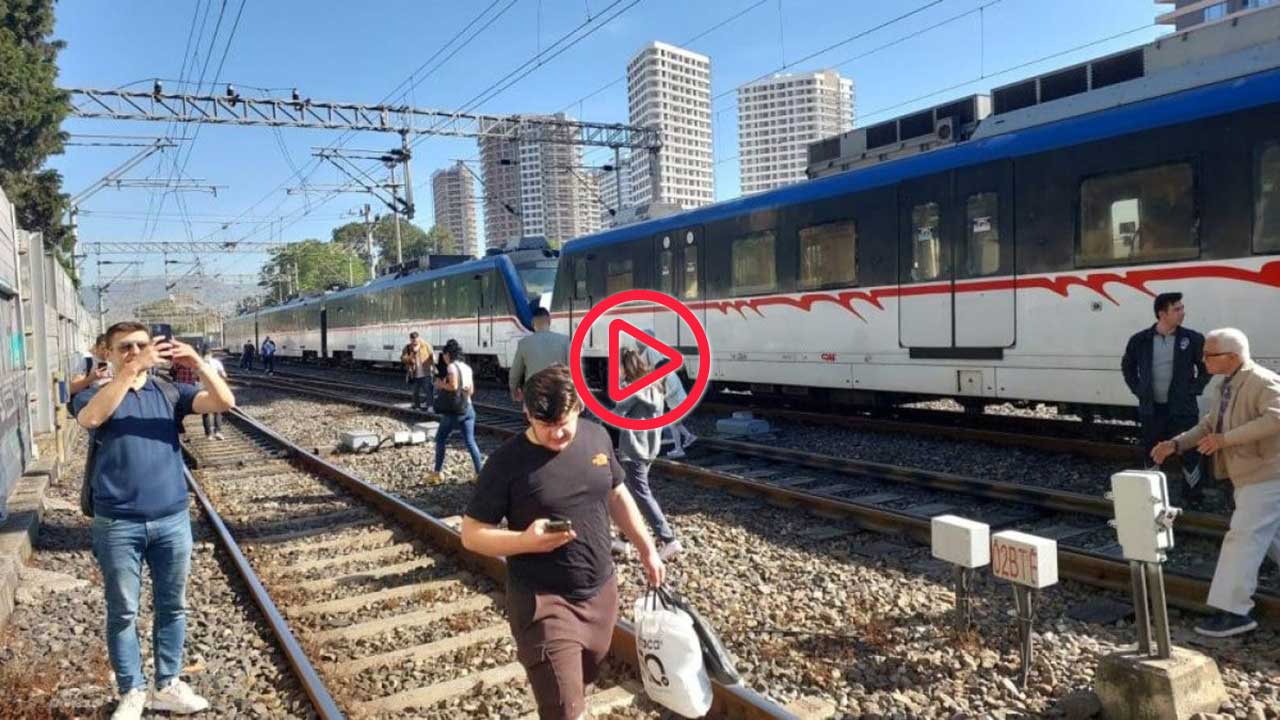 İzmir'de İZBAN raydan çıktı, yolcular tahliye edildi