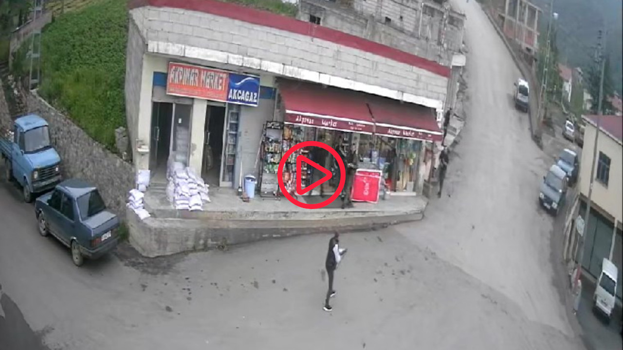 Trabzon'da bir kişinin öldüğü silahlı kavga kamerada