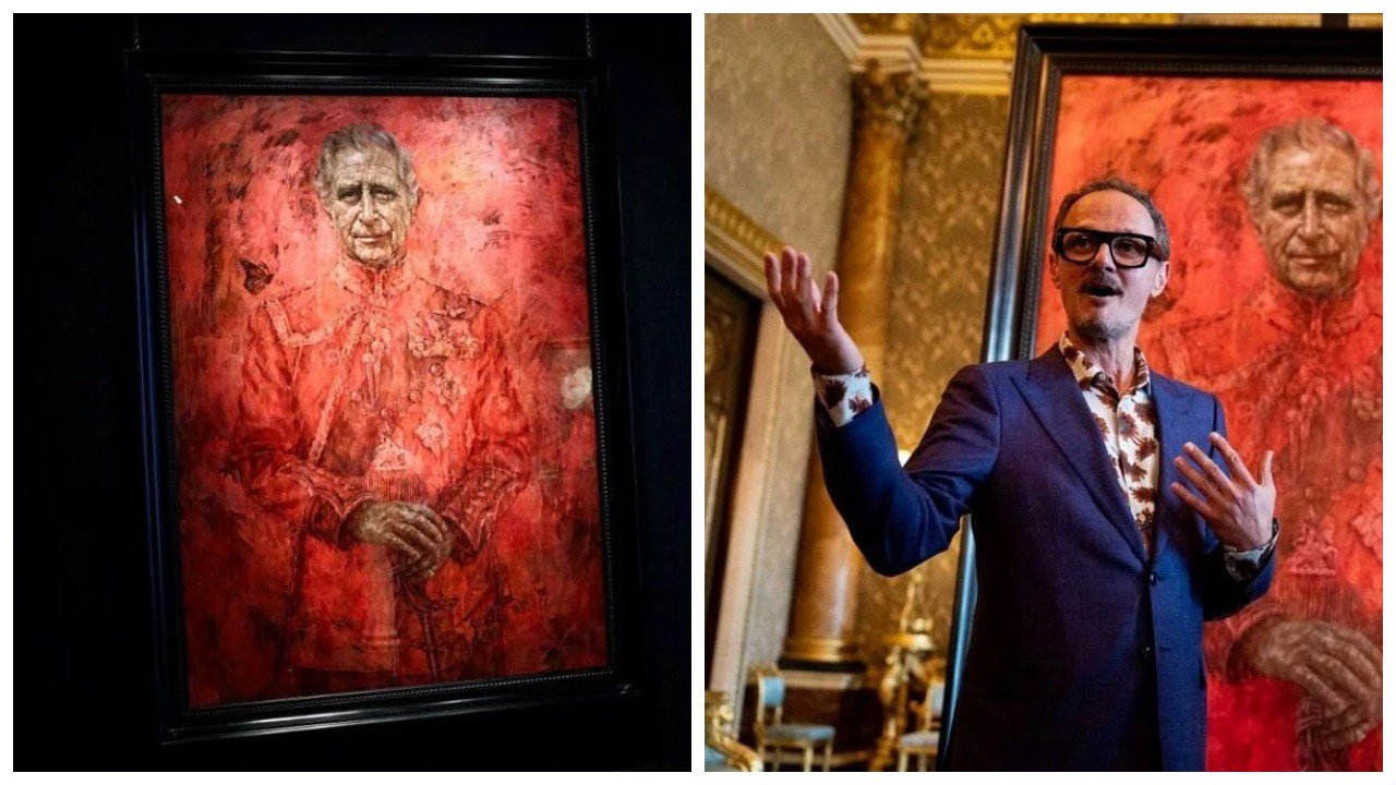 'Kan banyosu gibi görünüyor' denmişti: Kral Charles portresini, sanatçısı anlattı