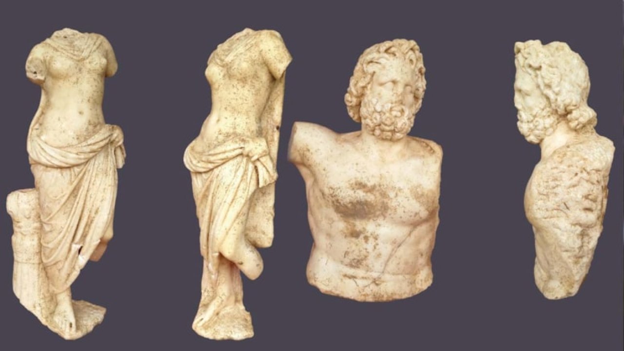 Aspendos'ta İki bin yıllık Zeus ve Aphrodite heykelleri bulundu