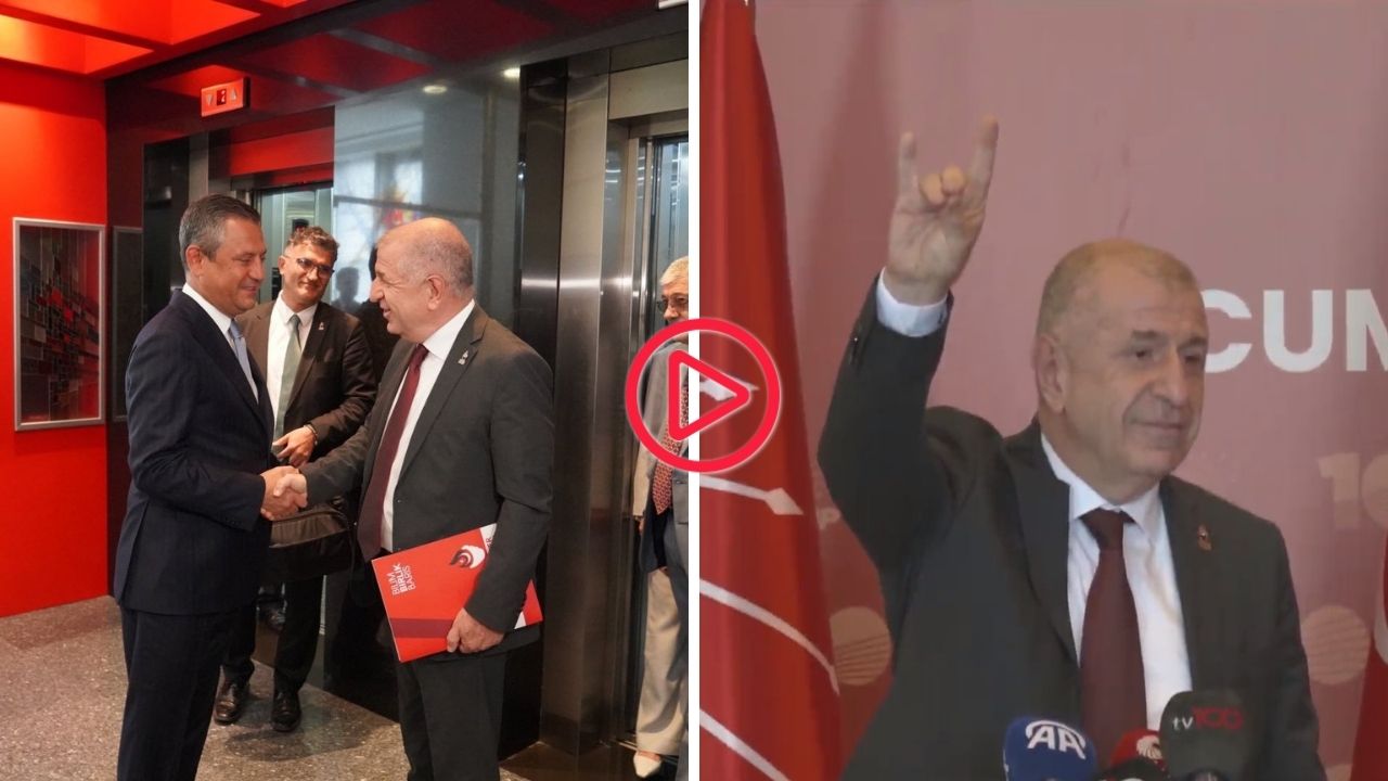 Ümit Özdağ CHP'deki ortak açıklamada 'Bozkurt' işareti yaptı: Özel, Deniz Naki'yi hatırlattı