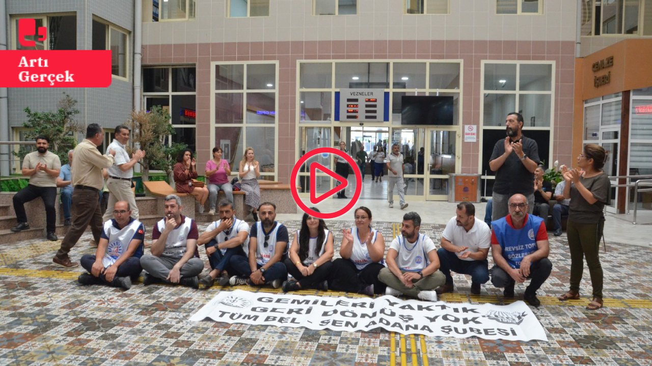 Seyhan Belediyesi'nde memurlar eylemde: 'Memurlar ve işçilerin haklarından tasarruf olmaz'