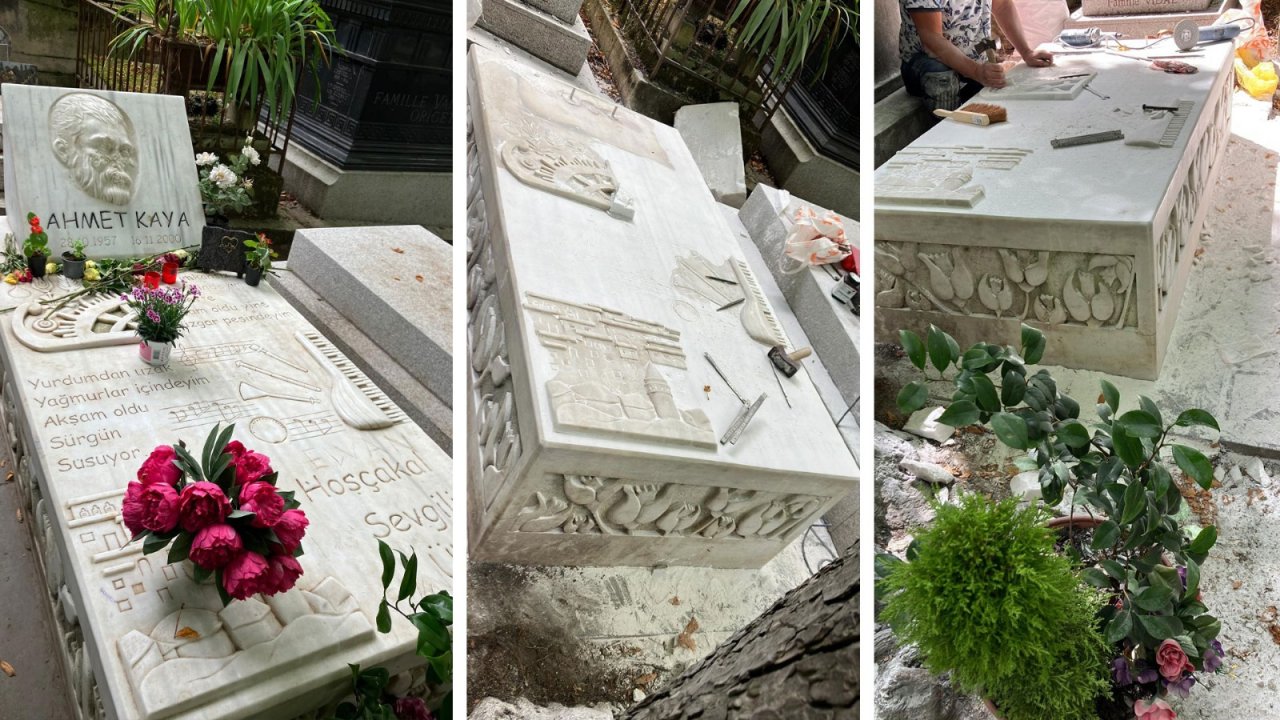 Gülten Kaya duyurdu: Ahmet Kaya'nın 2021'de saldırıya uğrayan mezarı restore ediliyor