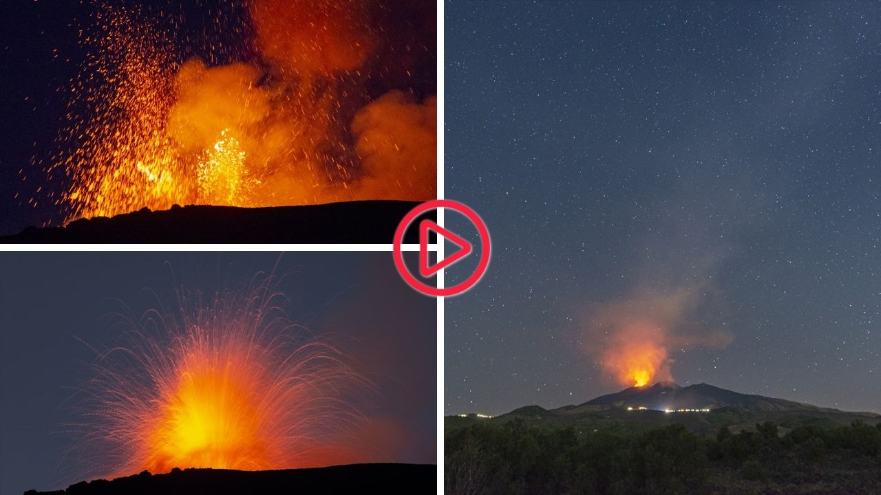 Etna Yanardağı yine aktif: Voragine krateri lav ve kül püskürtüyor