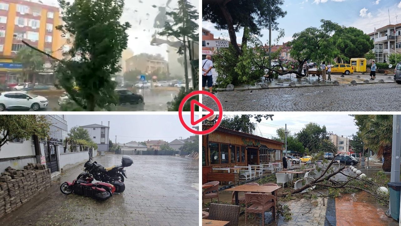 Marmaraereğlisi'nde sağanak, rüzgar ve dolu: Çatılar uçtu, ağaçlar devrildi