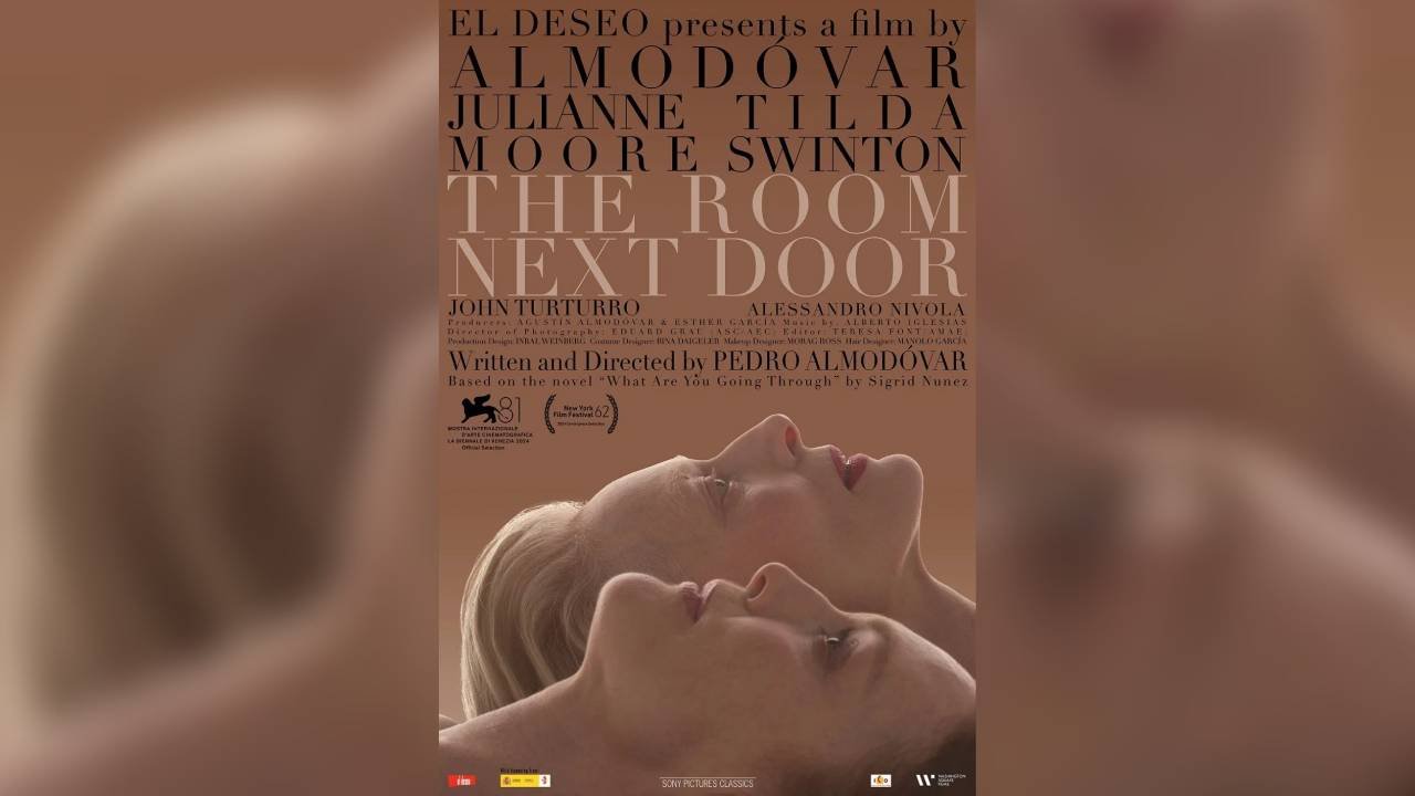 Almodovar'ın Venedik'te yarışacak filmi 'The Room Next Door'un afişi yayınlandı