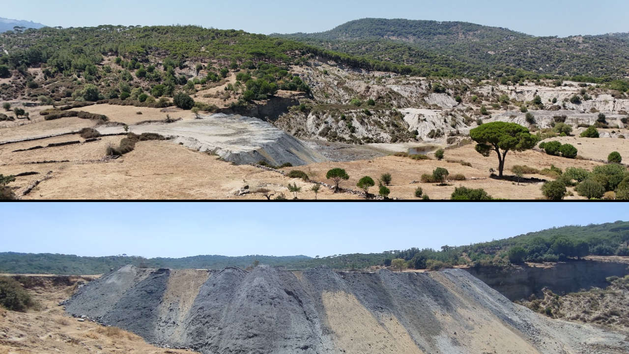 Latmos'ta linyit ocağı arkeolojik SİT alanına zarar verdi