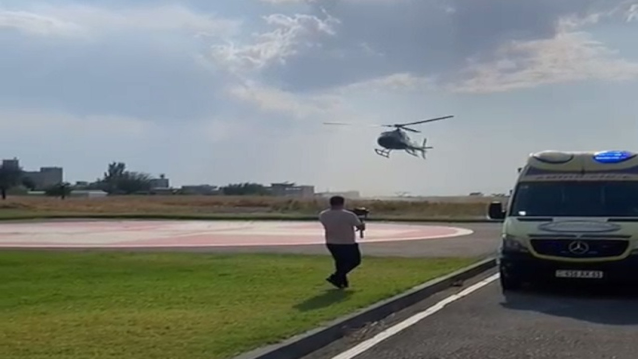 Iğdır-Erivan arasında ilk kez hava trafiği kuruldu: Ambulans helikopter, ağır durumdaki Ermenistan vatandaşını geri götürdü