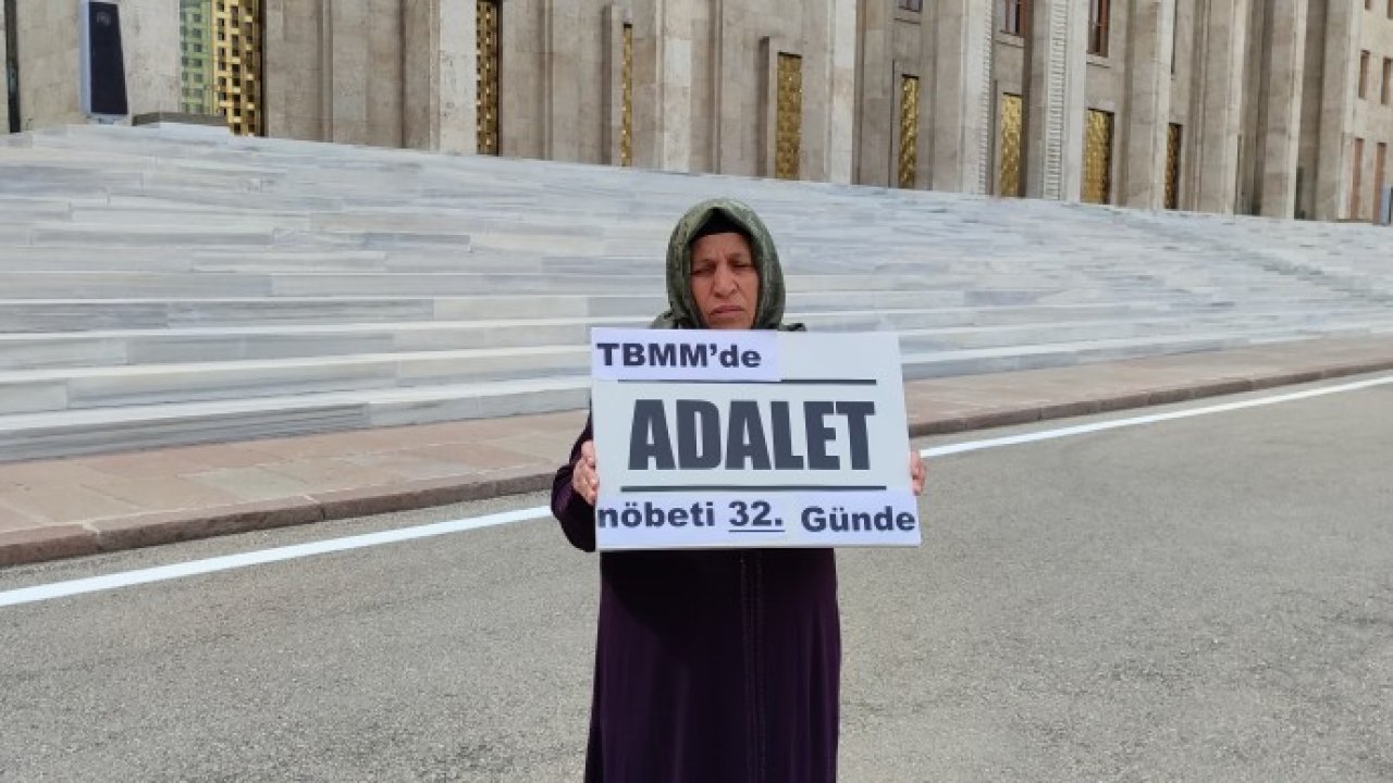 Emine Şenyaşar'ın Meclis'teki Adalet Nöbeti 32'nci gününde: 'Adalet sağlanana kadar buradayım'