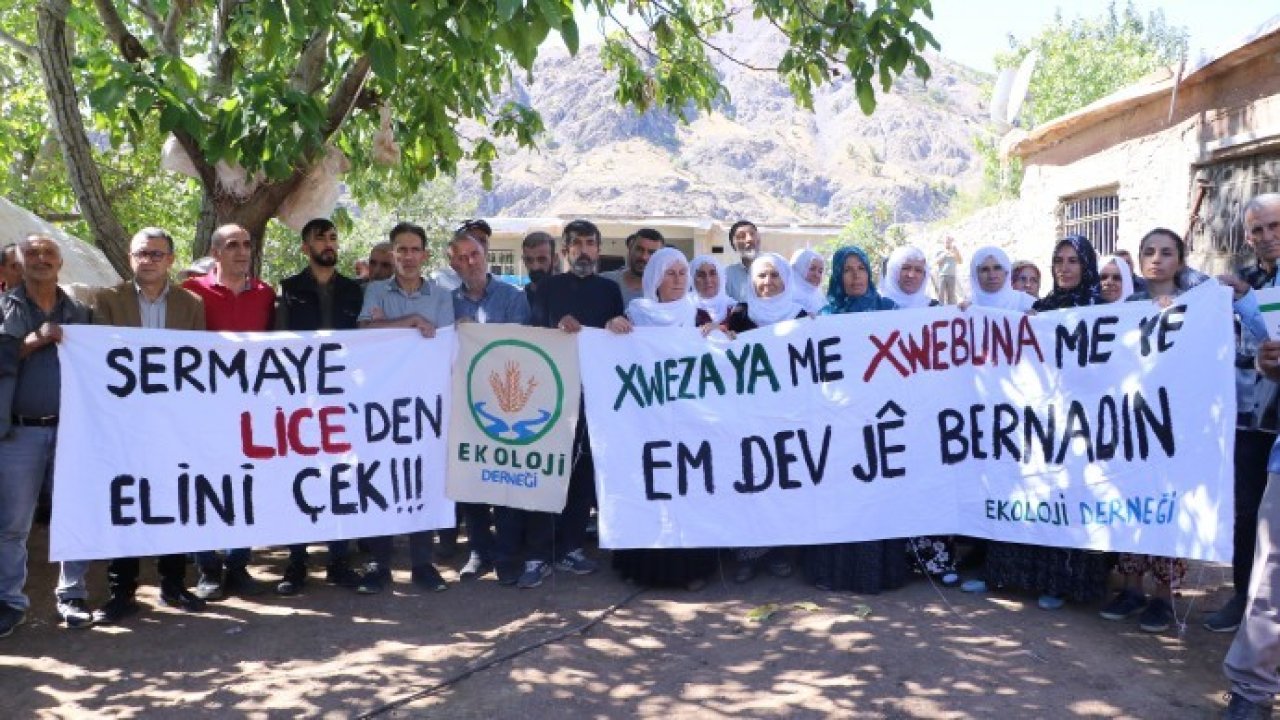 Lice'de maden protestosu: 'Geçit vermeyeceğiz'