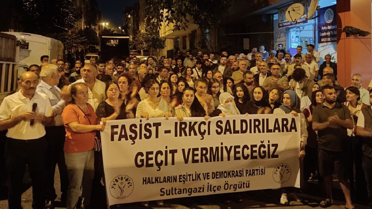 DEM Parti Sultangazi İlçe Örgütü’ne saldırı protesto edildi