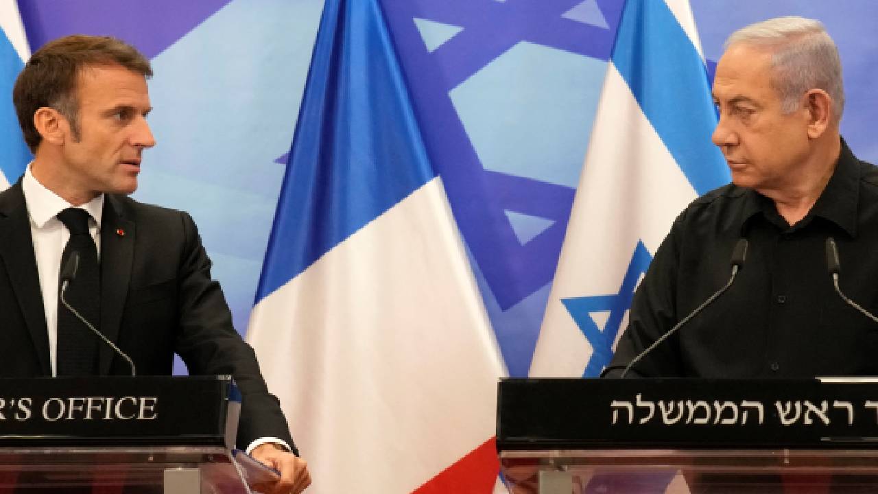 Macron'dan Netanyahu'ya hatırlatma: Yahudi devleti BM kararıyla kuruldu