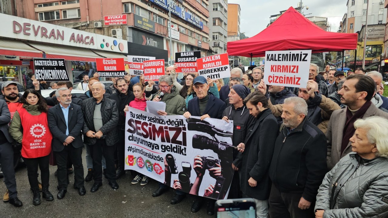 Zonguldak’ta yerel basın çalışanlarından 'düşük ücret' protestosu