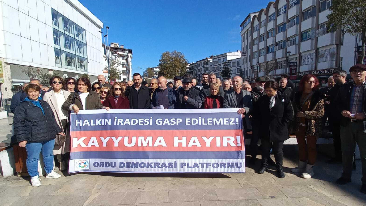 Ordu Demokrasi Platformu'ndan 'kayyım' protestosu: Halk iradesine vurulan bu darbeden derhal vazgeçilmeli