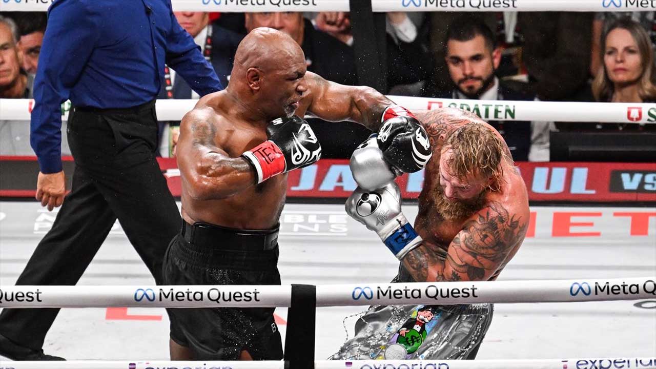 Jake Paul, ağır sıklet boks müsabakasında Mike Tyson'ı mağlup etti