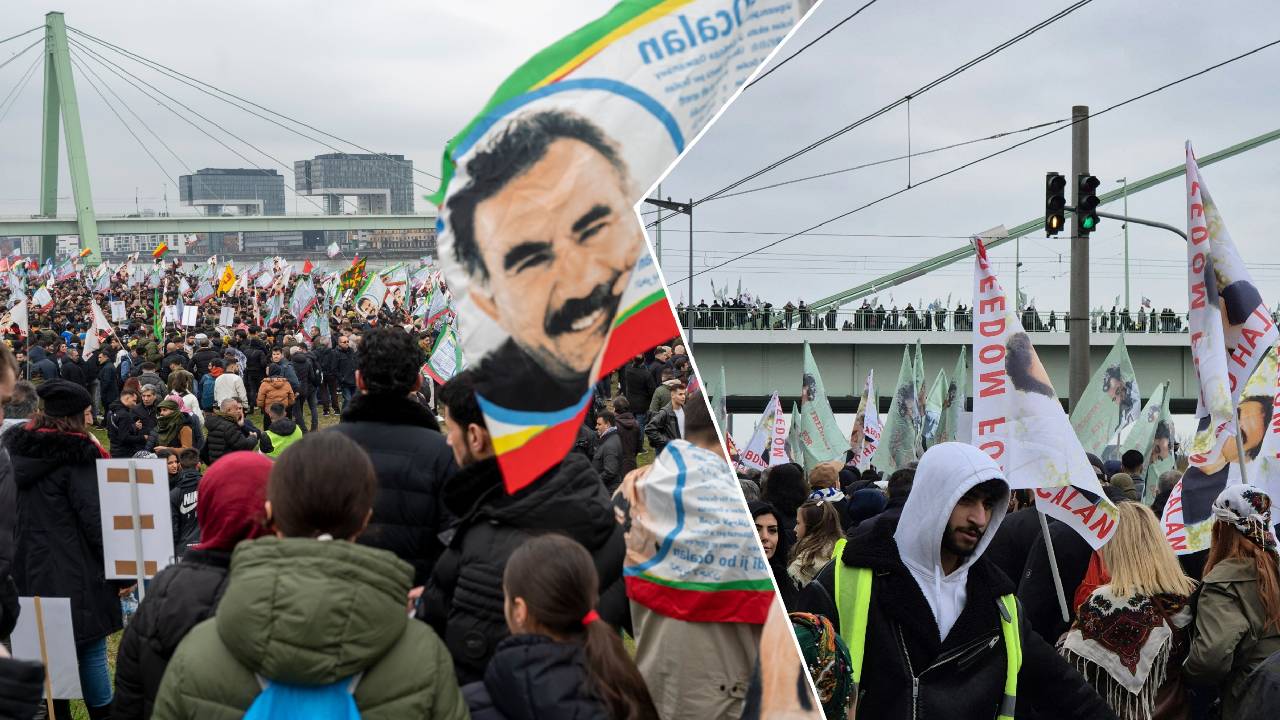 Köln'de 'Öcalan'a Özgürlük' yürüyüşü ve mitingi