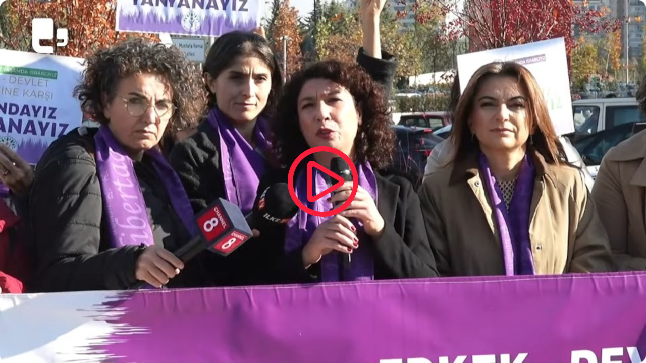 DEM Parti, kadına şiddeti bakanlık önünde protesto etti