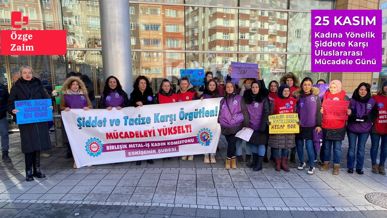 Kadınlar Eskişehir'de yürüdü: 'Kadın cinayetlerini, şiddet ve tacizi durdurun'