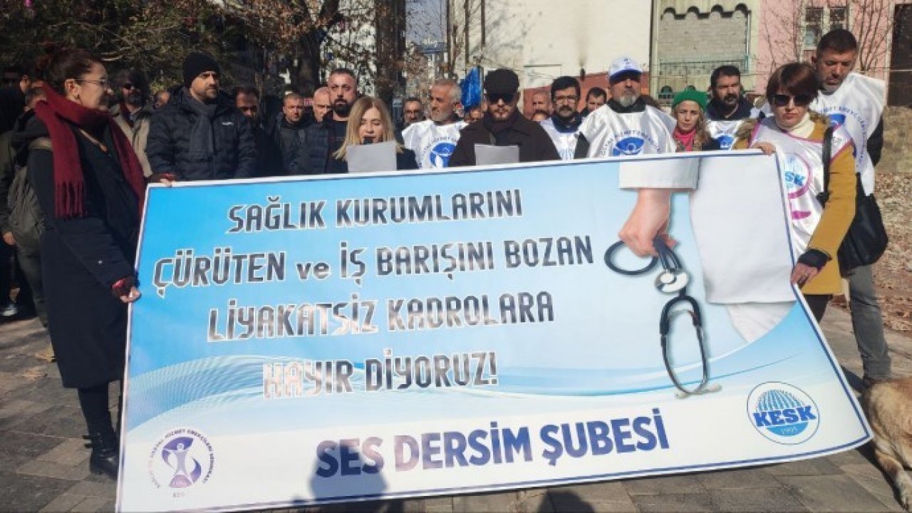 Dersim'de sağlık çalışanlarından liyakatsiz atamalar ve mobinge tepki