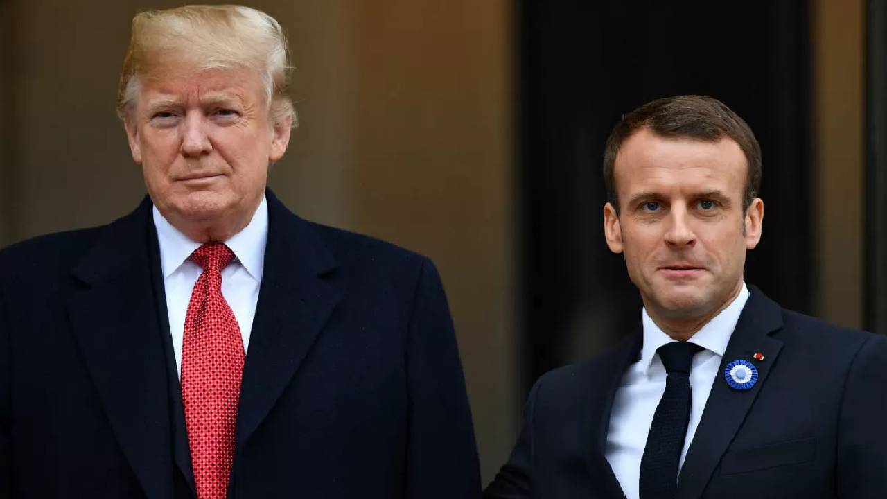 Seçim sonrası ilk ziyaret Fransa'ya: Macron, Trump'ı Paris'te ağırladı