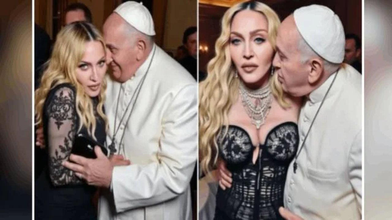 Madonna'nın Papa Francis'le fotoğrafı tepki aldı: 'Etik dışı'