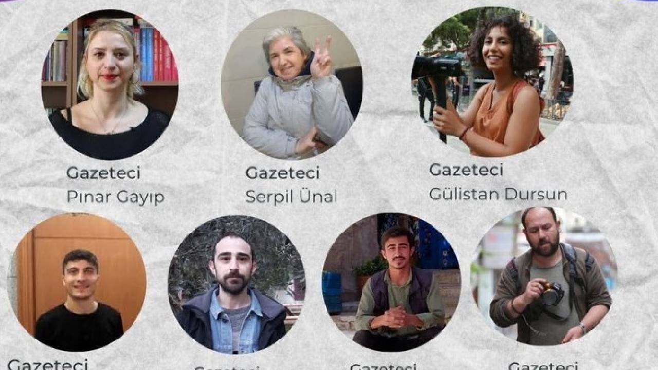 Tutuklu gazeteciler için eylem: 'Gazetecilik suç değildir'