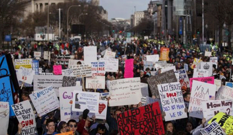 ABD'de yüz binlerce kişi bireysel silahlanmaya karşı gösteri yaptı