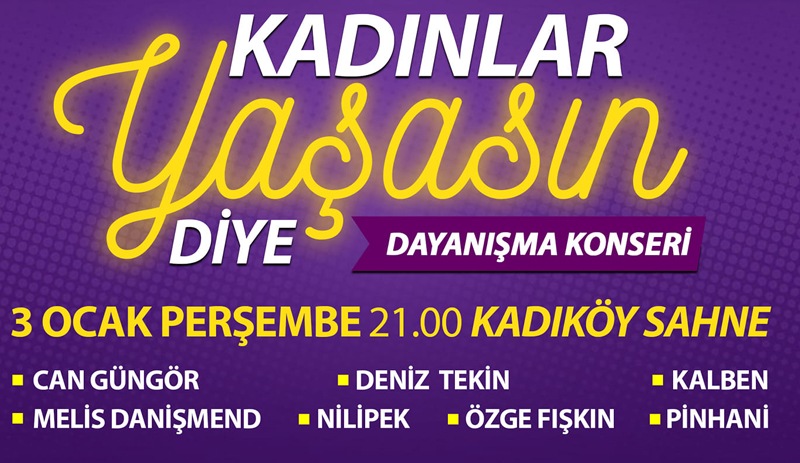 Kadın mücadelesiyle dayanışma konseri