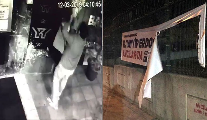 Erdoğan’ın afişini keseni polis, muhalefetin afişini keseni adayın kendisi arıyor