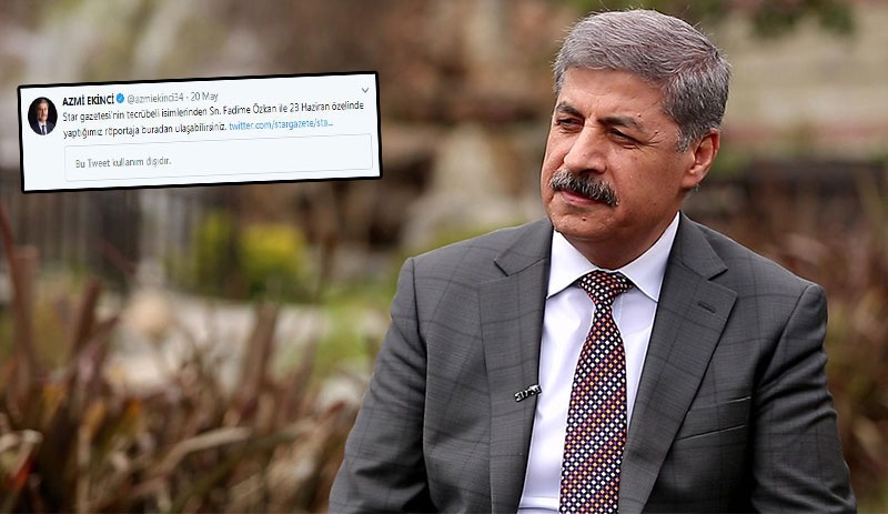 'Beka söylemi kaybettirdi' diyen AKP'li Ekinci'nin röportajı yayından kaldırıldı