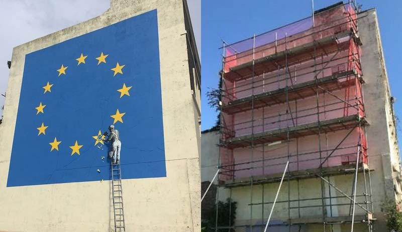 Banksy'nin 'Brexit' konulu resmi bir gecede yok oldu